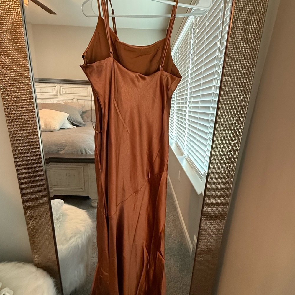 Selfie Leslie Strapless Brown Dress